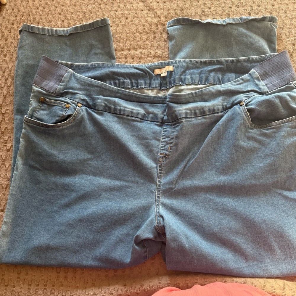 Woman Within Plus Size Stretch Waist Jeans Boot Cut 30W